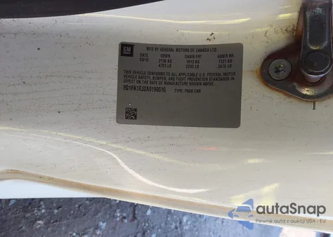 2010 Chevrolet Camaro 2Ss из США, поврежденный, VIN 2G1FK1EJ2A9199516